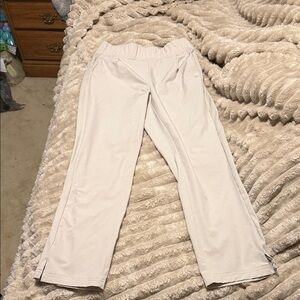 Apana Neutral Beige Pull-On Pants with Elastic Waist